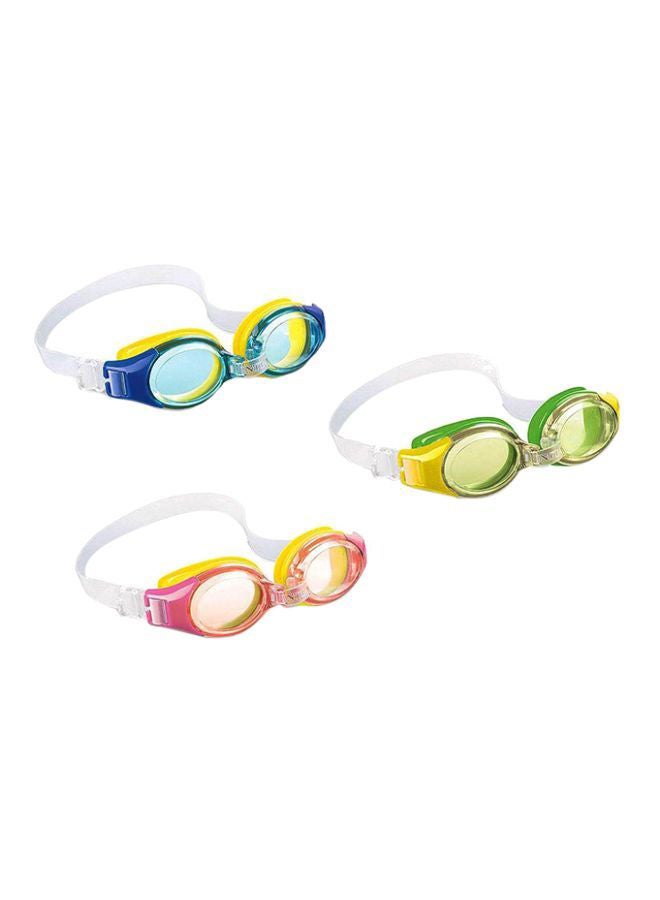 3-Piece Swimming Goggles Set 1.1x1.1cm