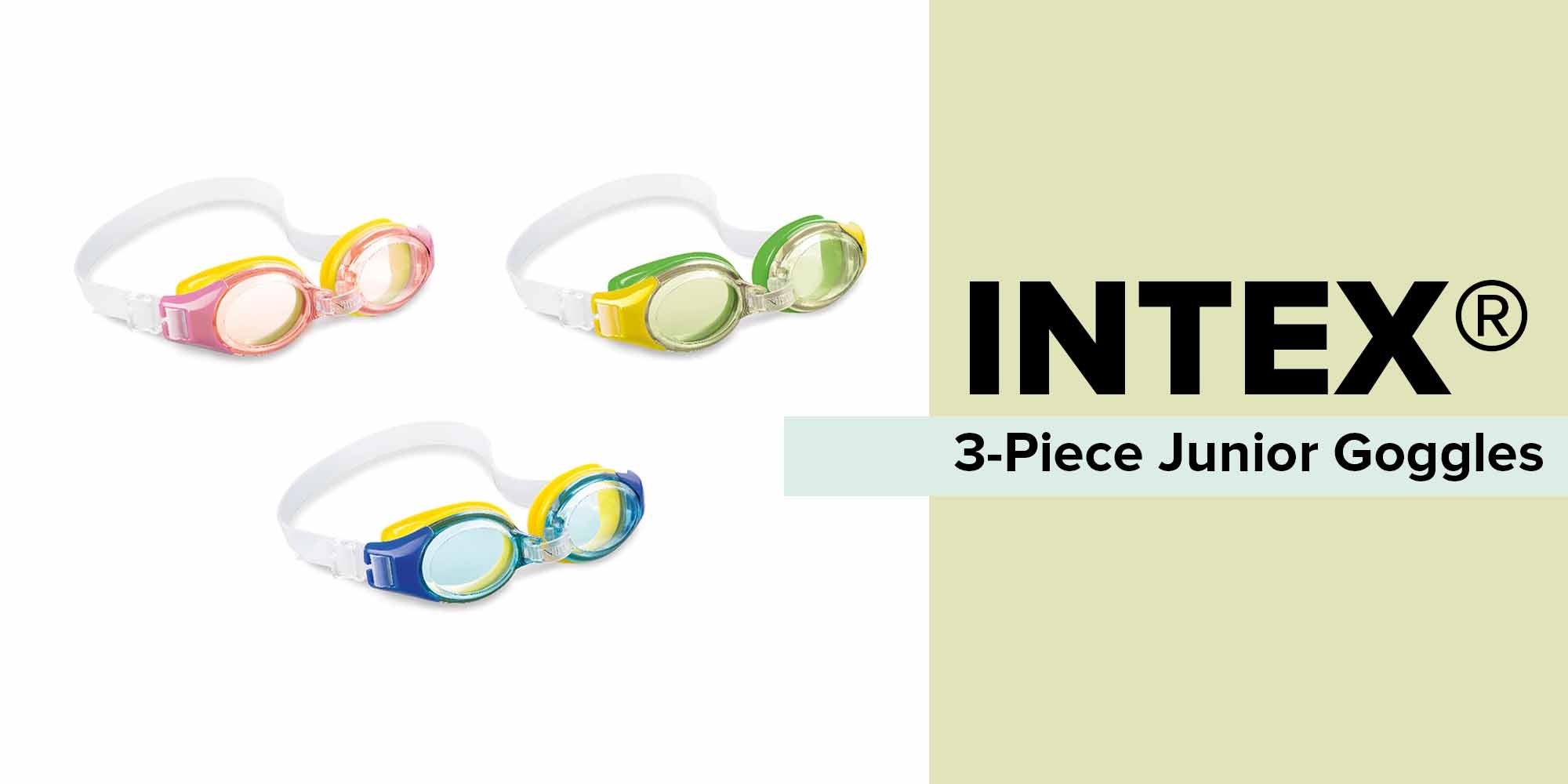 3-Piece Wider Eyecups Junior Swimming Goggles Set For Little One 12.38x19.69x3.49cm