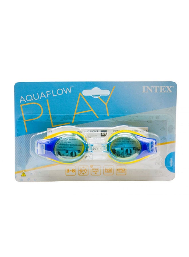 3-Piece Wider Eyecups Junior Swimming Goggles Set For Little One 12.38x19.69x3.49cm