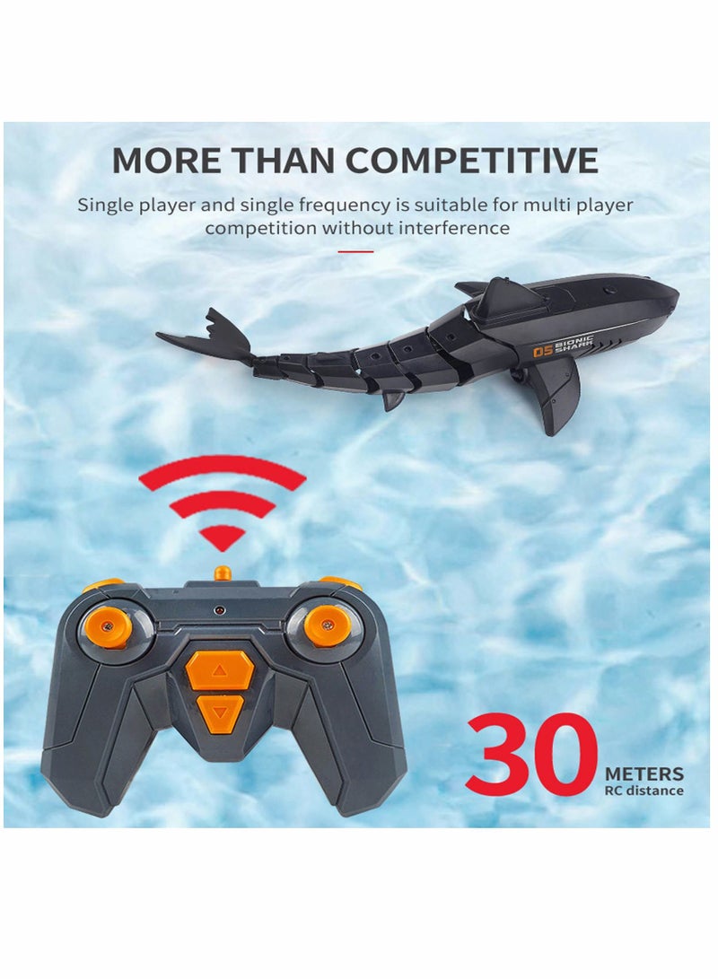 Remote Control Shark Toys for Boys Alpharev A801 Kids Simulated RC Swimming Pool Bathroom Great Gift with Rechargeable Battery Blue