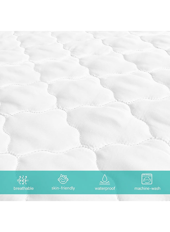 Crib Mattress Protector Waterproof & Noiseless Crib Mattress Pad Cover, Skin Friendly & Breathable