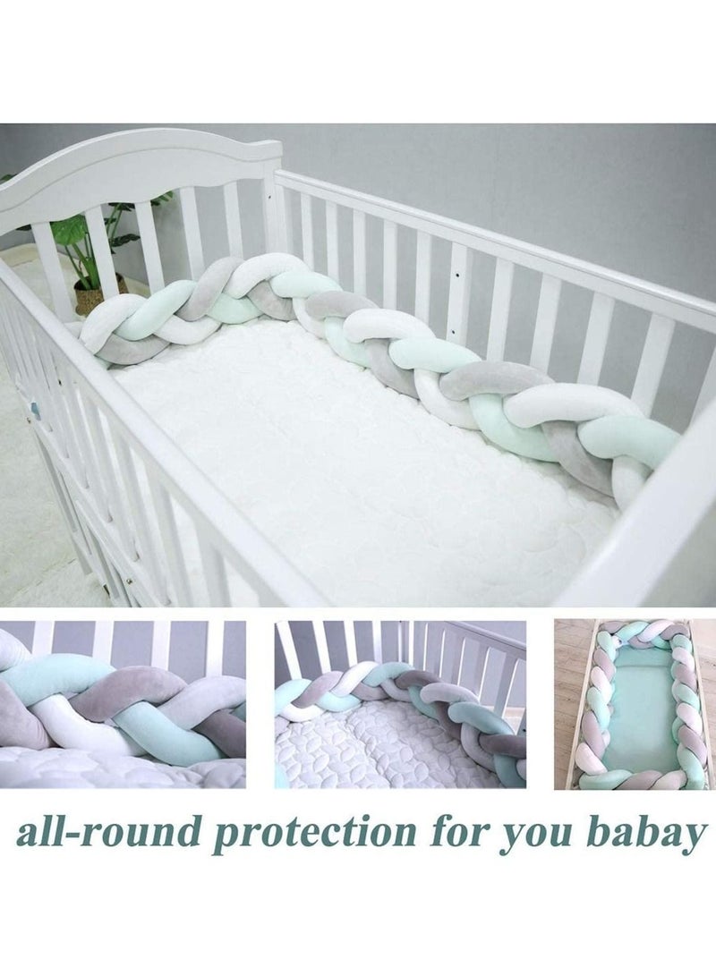 2 M Length Baby Braided Crib Bumpers Knot Pillow Cushion Nursery Bed Set Room Baby Crib Protector Bed Backrest