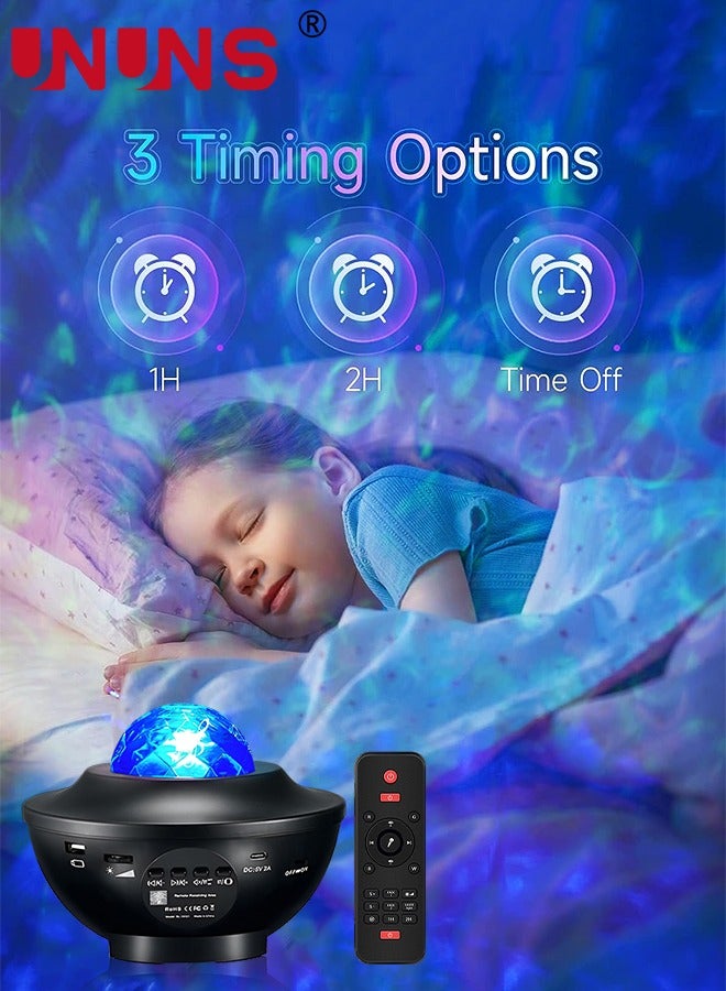 Star Night Light Projector,3-in-1 LED Galaxy Projector,10 Color Bluetooth Night Lamp With Timer Remote,For Kids Bedroom Decor Game Room Home Theatre