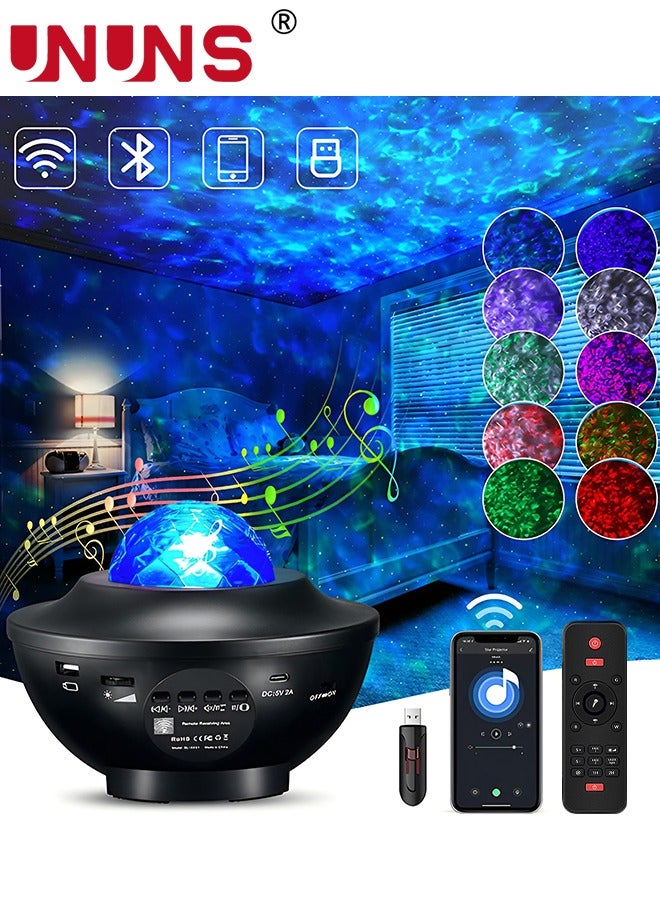 Star Night Light Projector,3-in-1 LED Galaxy Projector,10 Color Bluetooth Night Lamp With Timer Remote,For Kids Bedroom Decor Game Room Home Theatre