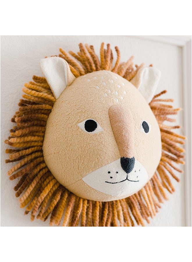 Lion Plush Head Wall Decor