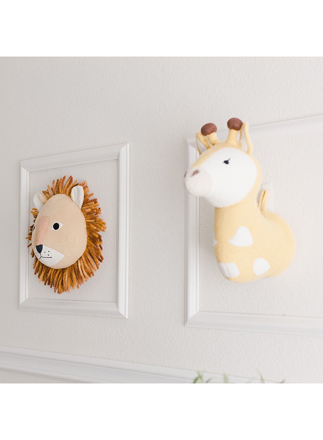 Lion Plush Head Wall Decor