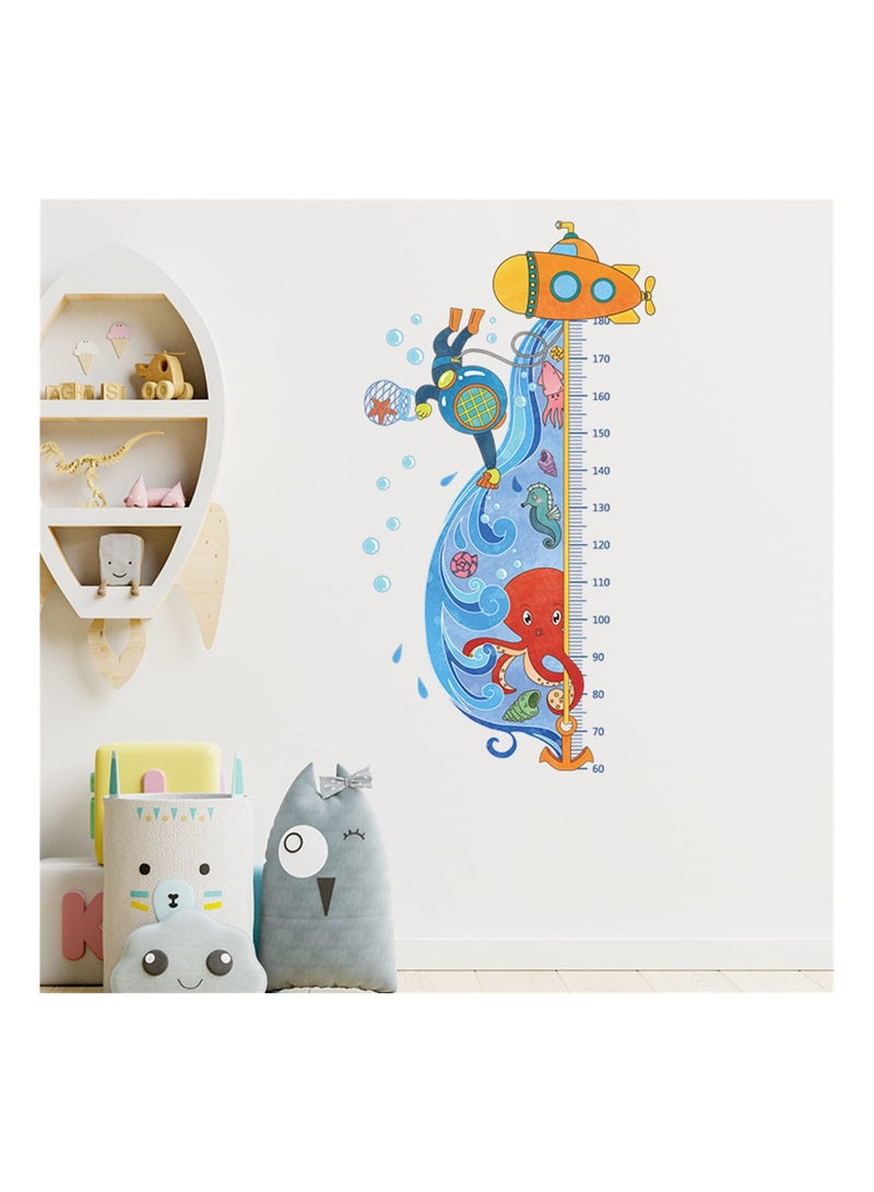 Outer Space Kids Height Growth Chart Wall Stickers Decals Peel and Stick Removable for Baby Toddler Nursery Living Room Bedroom Decor