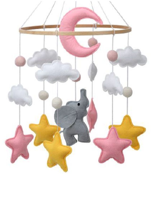 Baby Crib Nursery Mobile Wall Hanging Decor Baby Bed Mobile for Infants Ceiling Mobile Cute and Adorable Hanging Decorations Elephant 2