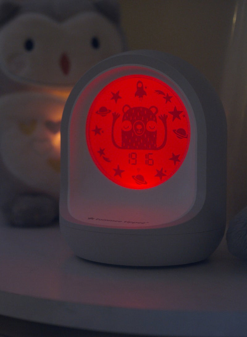 Trainer, Timekeeper Connected Sleep Aid, App-Enabled Alarm Clock And Nightlight For 18+ Months White