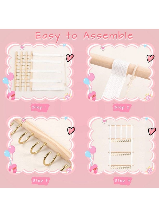Baby Headband & Bow Holder For Girls Hair Bows Hanging Baby Headbands Organizer Storage Newborn Headband Holder For Wall Room Door Or Closet (1Pcs White)