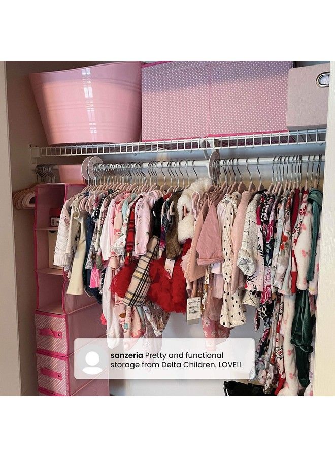 Nursery Storage 48 Piece Set Easy Storage/Organization Solution Keeps Bedroom Nursery & Closet Clean Barely Pink