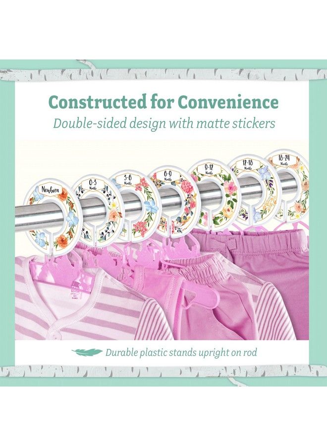 20X Baby Hangers For Closet With 7X Baby Closet Dividers For Nursery Velvet Baby Clothes Hangers Unisex Newborn Essentials Baby Size Organizer For Infant Clothing To 24 Months