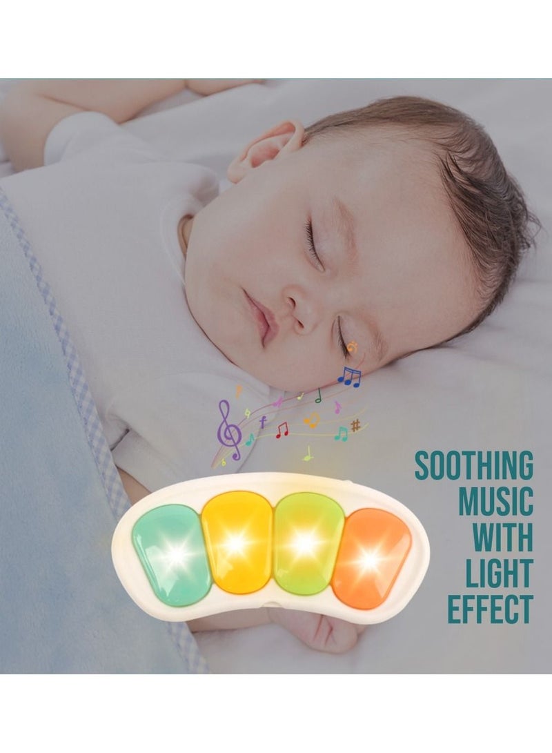 2-In-1 Dining Chair/Toddler Play Seat With Pedal - Piano -White