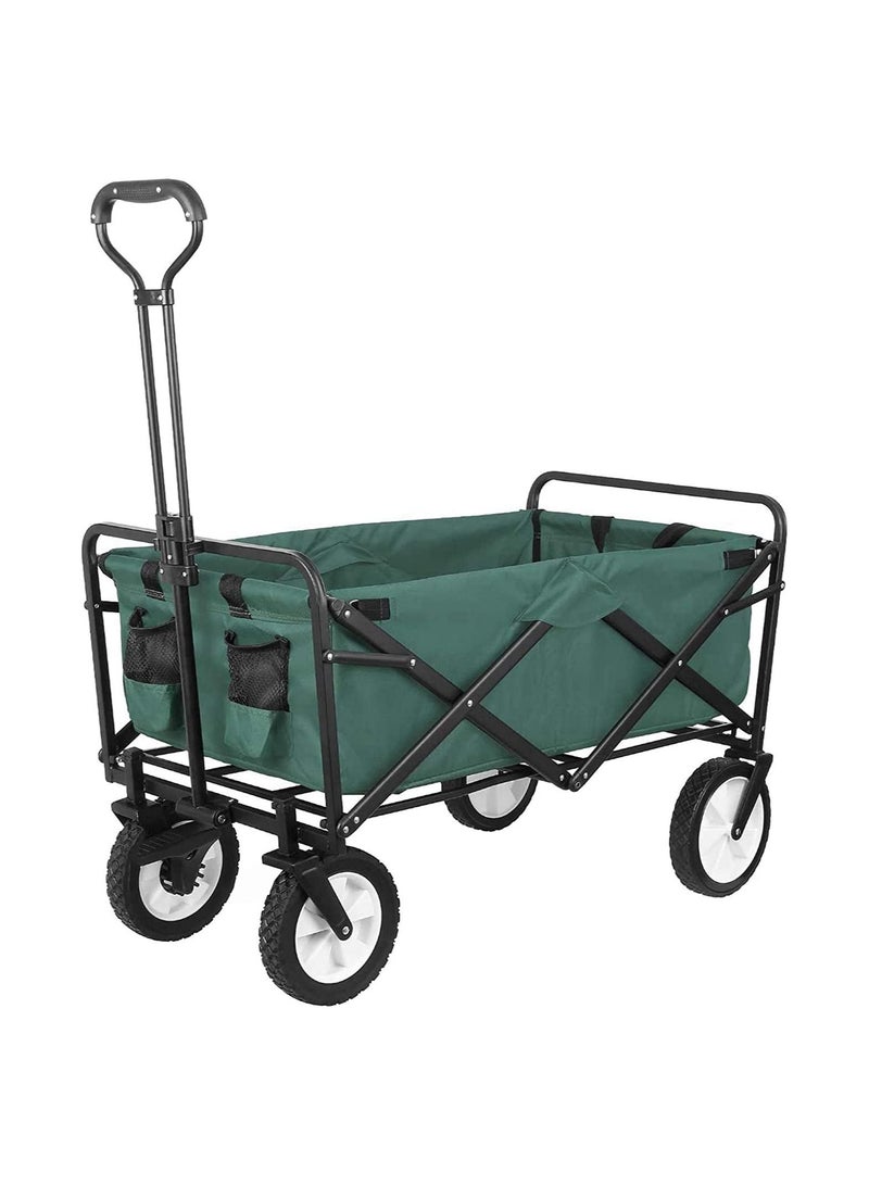 Collapsible Folding Outdoor Utility Wagon-Green