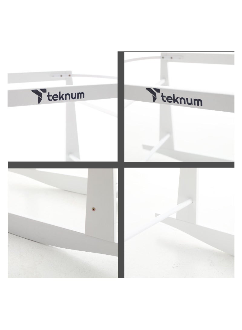 Wicker Pod Moses Basket Rocker Stand With Adjustable Straps - White