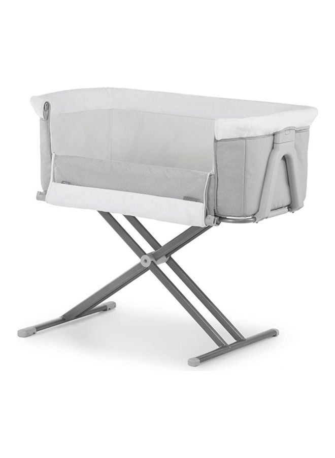 Face To Me 2 Bedside Travel Cot, Melange Grey