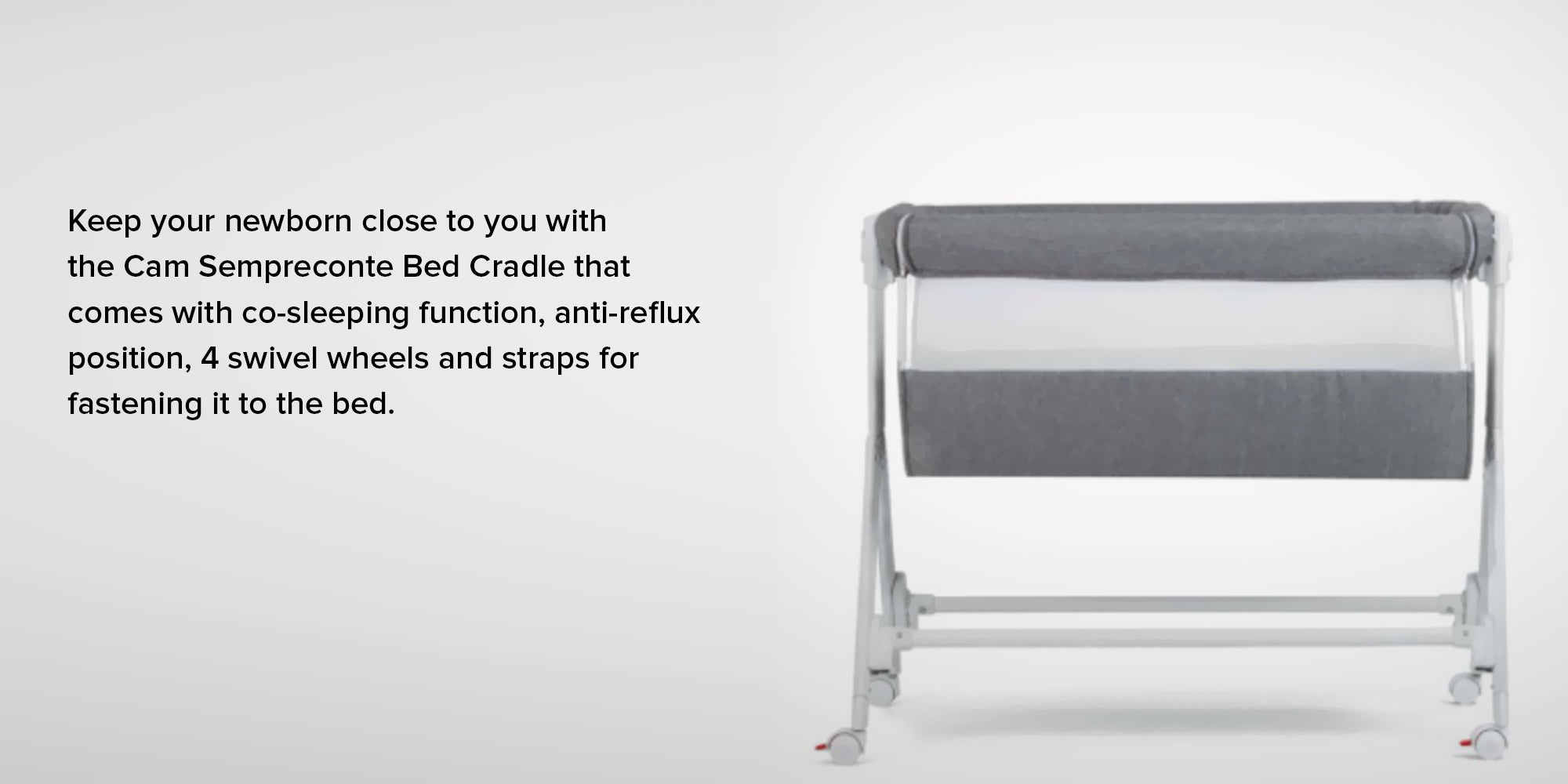 Sempreconte Bed Cradle - Ash Grey/White