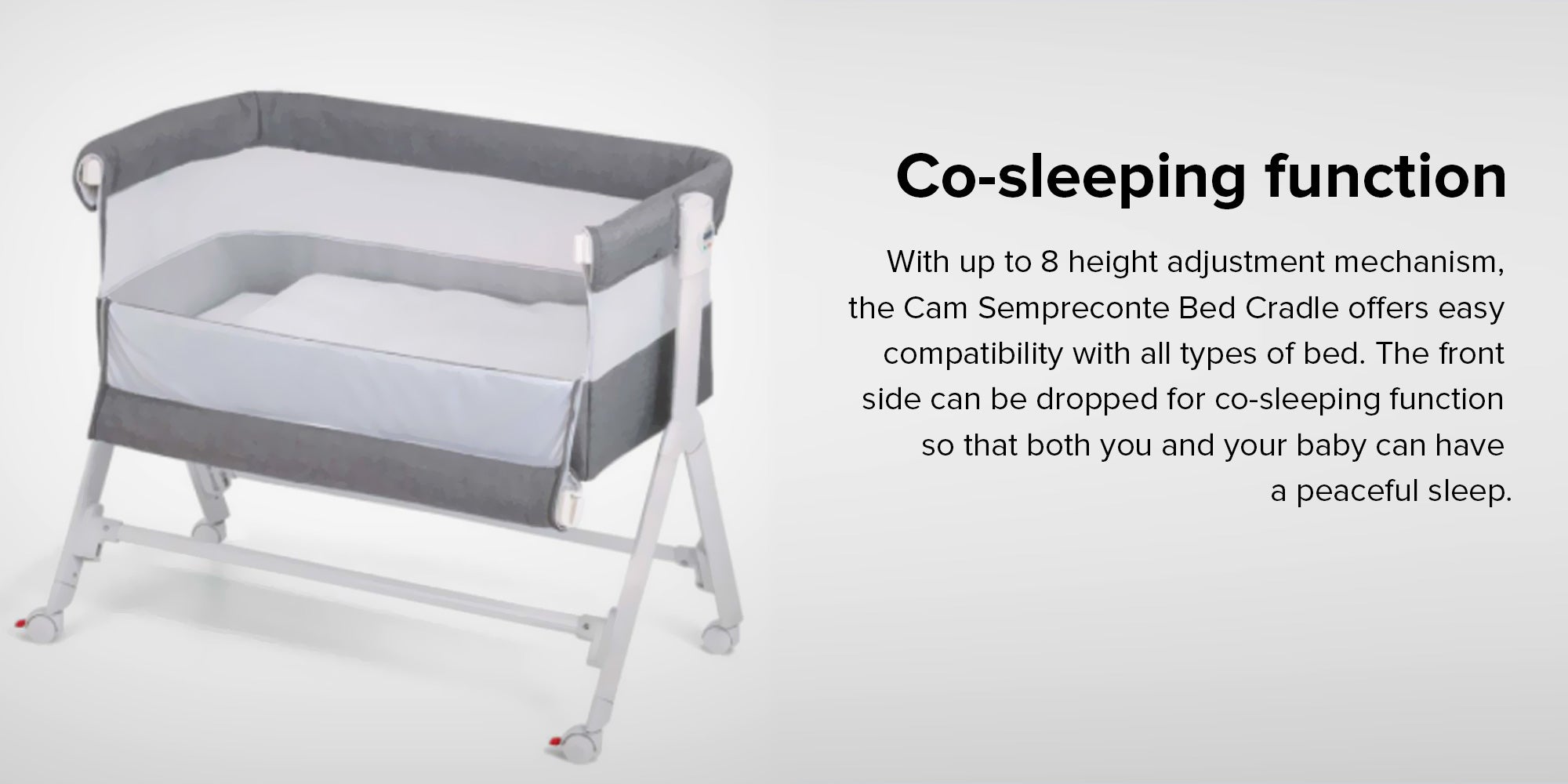 Sempreconte Bed Cradle - Ash Grey/White