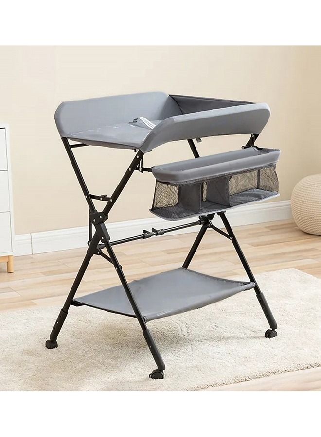 4 - In - 1 Diaper Changing Table Organizer - Grey