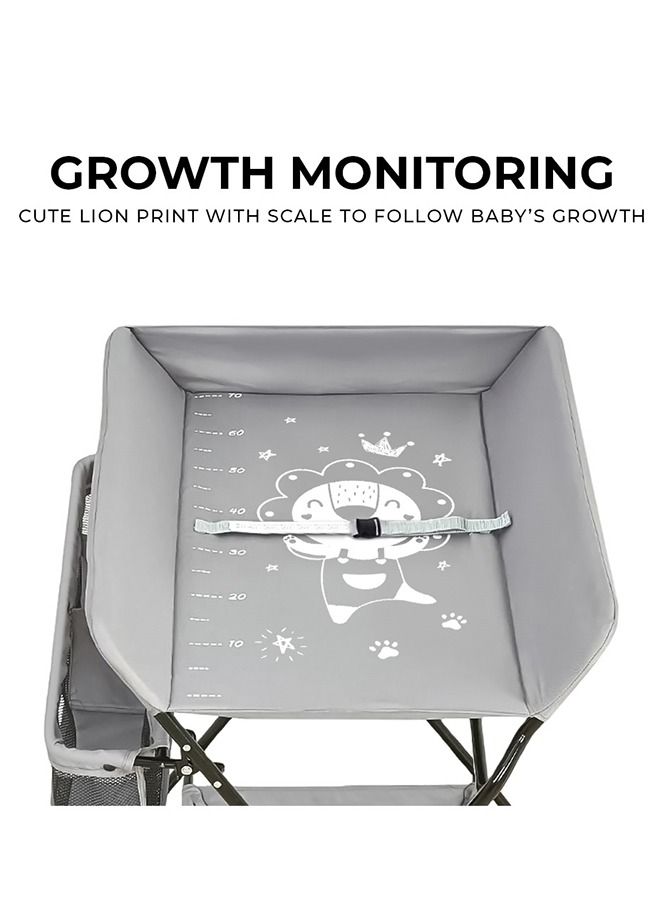 4 - In - 1 Diaper Changing Table Organizer - Grey