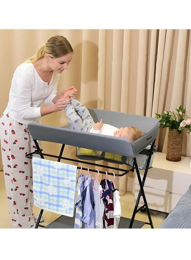 4 - In - 1 Diaper Changing Table Organizer - Grey