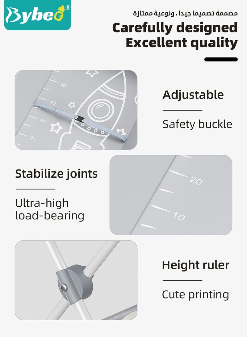 Baby Diaper Changing Table, Foldable Infant Diaper Station with Wheels, Nursery Organizer for Newborns, Babies Dresser Changing Table with Storage Boxs, Strengthen Bottom and 3 Adjustable Heights