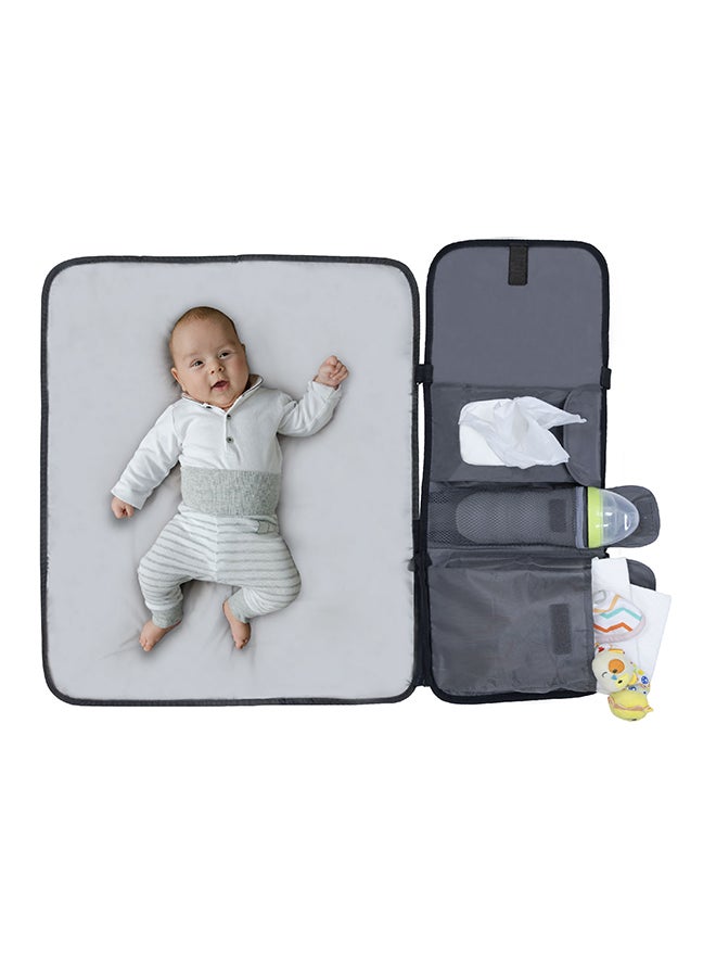 MOON Portable Diaper Changing Station Waterproof Foldable Baby Travel Changing Bag Kit - Light Grey