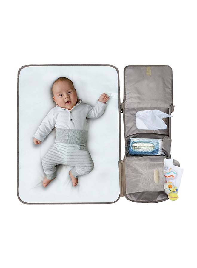 MOON Portable Diaper Changing Station Waterproof Foldable Baby Travel Changing Bag Kit - Beige