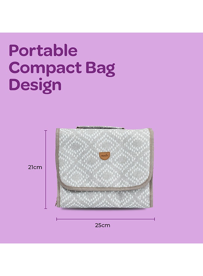 MOON Portable Diaper Changing Station Waterproof Foldable Baby Travel Changing Bag Kit - Beige