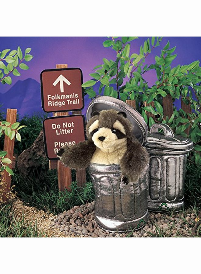 Raccoon In Garbage Can Hand Puppet