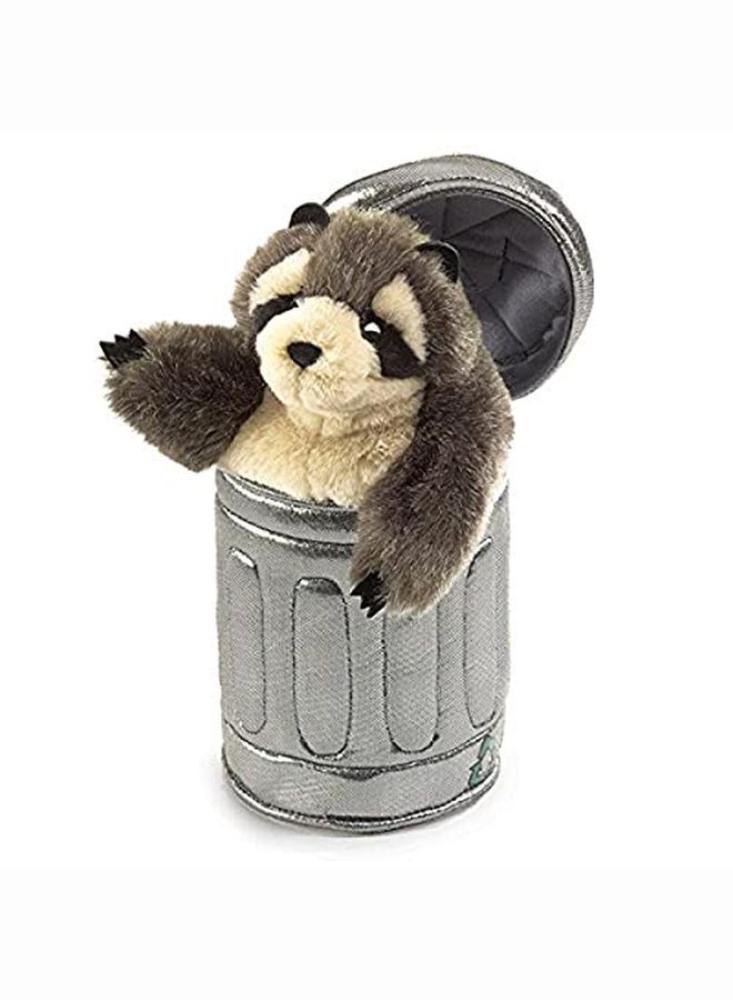 Raccoon In Garbage Can Hand Puppet