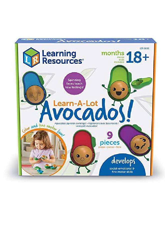 Learnalot Avocados 9 Pieces Ages 18+ Months Toddler Social Emotional Learning Toys Develops Fine Motor Skills Toddler Learning Toys