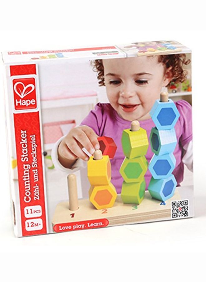 Counting Stacker Toddler Wooden Stacking Block Set