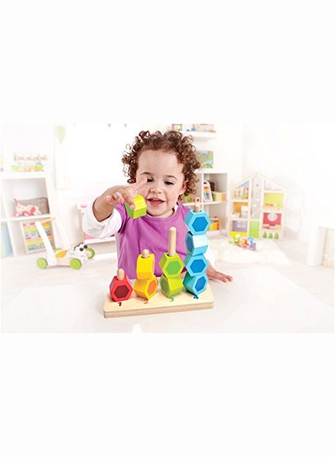 Counting Stacker Toddler Wooden Stacking Block Set