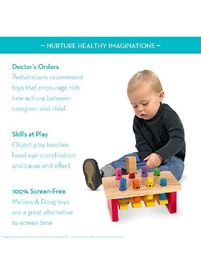 Deluxe Pounding Bench Wooden Toy With Mallet