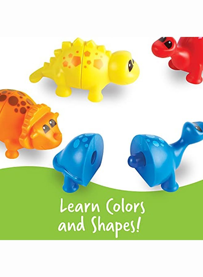 Snapnlearn Matching Dinos 18 Pieces Ages 18+ Months Toddler Fine Motor Toys Counting & Sorting Toy S Sorting Dinosaurs Toys Sensory Bin Toys