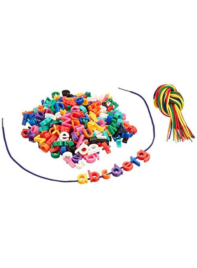 Lowercase Lacing Letters 275 Pieces Ages 3+ Toddler Alphabet Learning Toys Preschool Games Homeschool Supplies Fine Motor Skills Toys Alphabet Beads Early Spelling