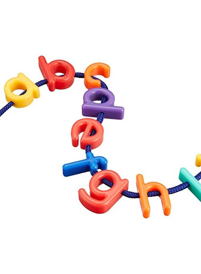 Lowercase Lacing Letters 275 Pieces Ages 3+ Toddler Alphabet Learning Toys Preschool Games Homeschool Supplies Fine Motor Skills Toys Alphabet Beads Early Spelling