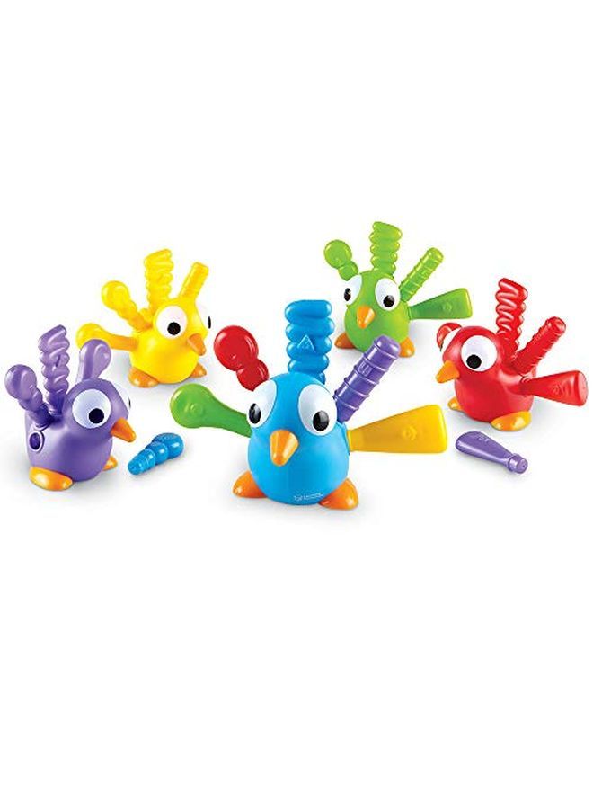 Fine Motor Peacock Pals Fine Motor Toddler Toy Sorting Set Set Of 5 Ages 18 Mos+