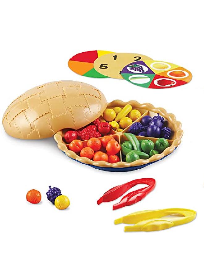 Super Sorting Pie 68 Pieces Ages 3+ Toddler Fine Motor Toy Preschool Learning Games Develops Counting And Color Recognition Pretend Play Food Kids Tweezers