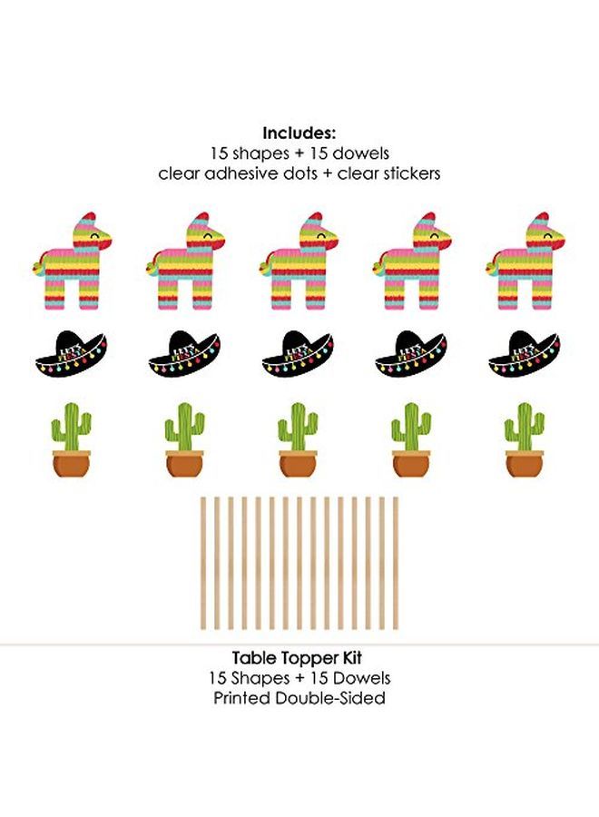 Let'S Fiesta Mexican Fiesta Party Centerpiece Sticks Table Toppers Set Of 15