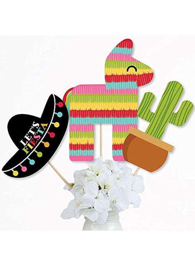 Let'S Fiesta Mexican Fiesta Party Centerpiece Sticks Table Toppers Set Of 15