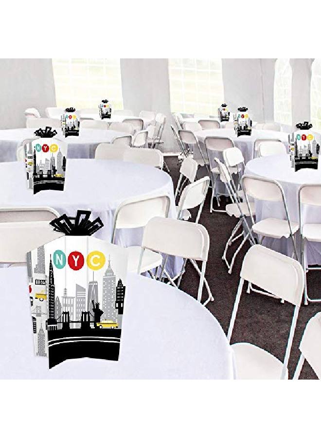 Nyc Cityscape Table Decorations New York City Party Fold And Flare Centerpieces 10 Count