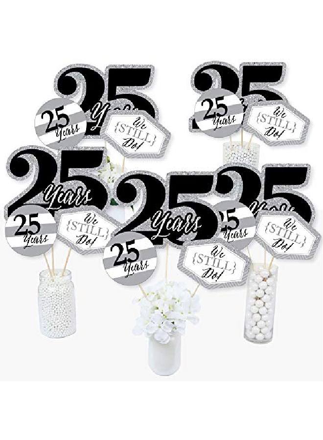 We Still Do 25Th Wedding Anniversary Anniversary Party Centerpiece Sticks Table Toppers Set Of 15