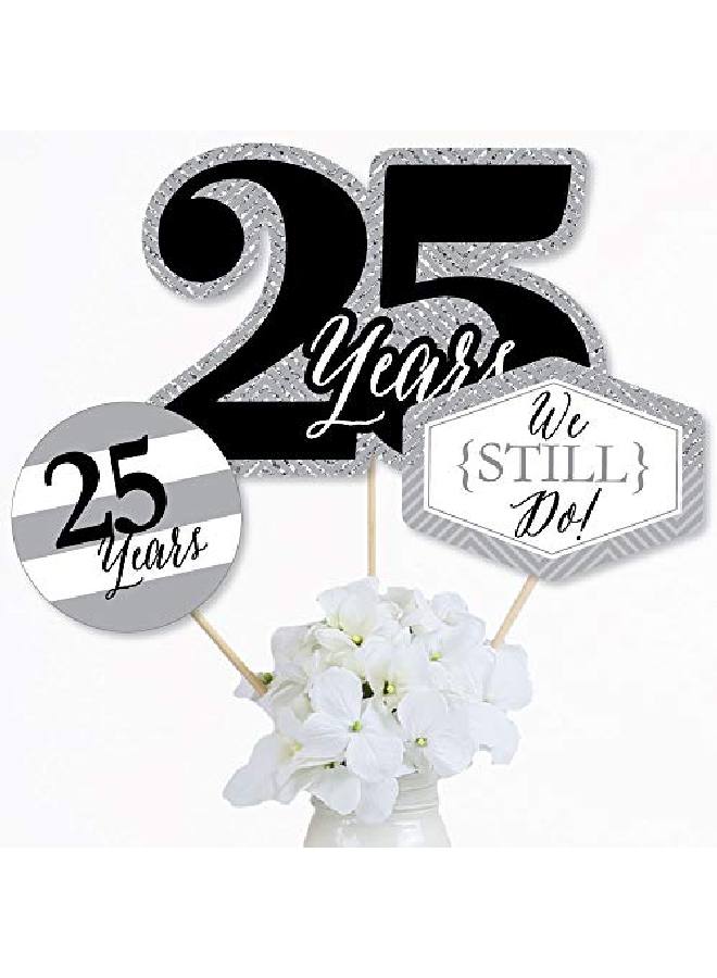 We Still Do 25Th Wedding Anniversary Anniversary Party Centerpiece Sticks Table Toppers Set Of 15