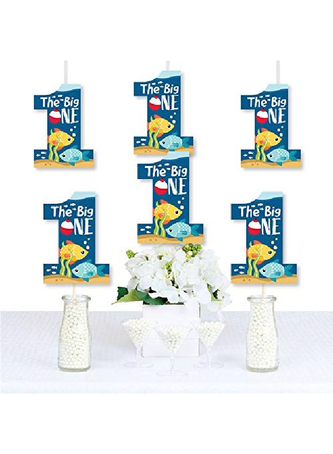 1St Birthday Reeling In The Big One One Shaped Decorations Diy Fish First Birthday Party Essentials Set Of 20