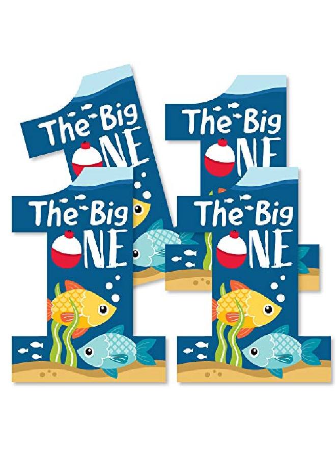 1St Birthday Reeling In The Big One One Shaped Decorations Diy Fish First Birthday Party Essentials Set Of 20