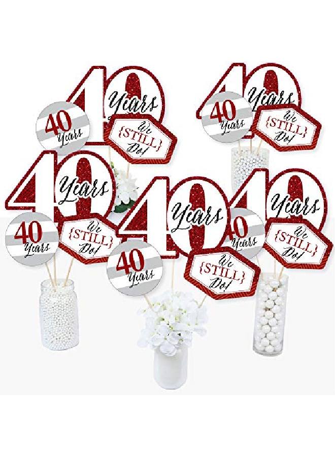 We Still Do 40Th Wedding Anniversary Anniversary Party Centerpiece Sticks Table Toppers Set Of 15