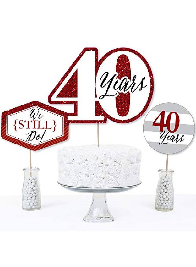 We Still Do 40Th Wedding Anniversary Anniversary Party Centerpiece Sticks Table Toppers Set Of 15