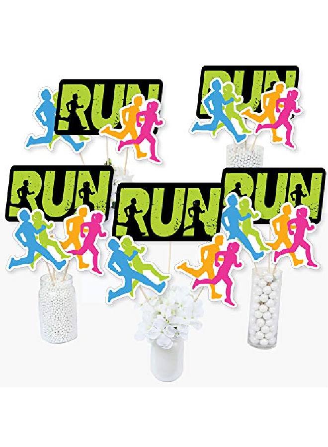 Set The Pace Running Track Cross Country Or Marathon Party Centerpiece Sticks Table Toppers Set Of 15